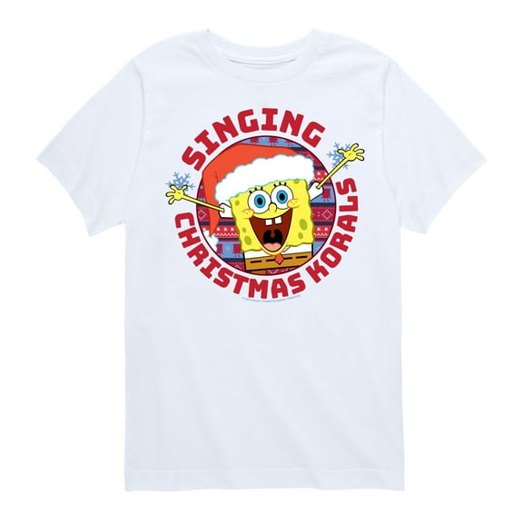 SpongeBob SquarePants  - Singing Christmas Korals - Toddler & Youth Short Sleeve Graphic T-Shirt