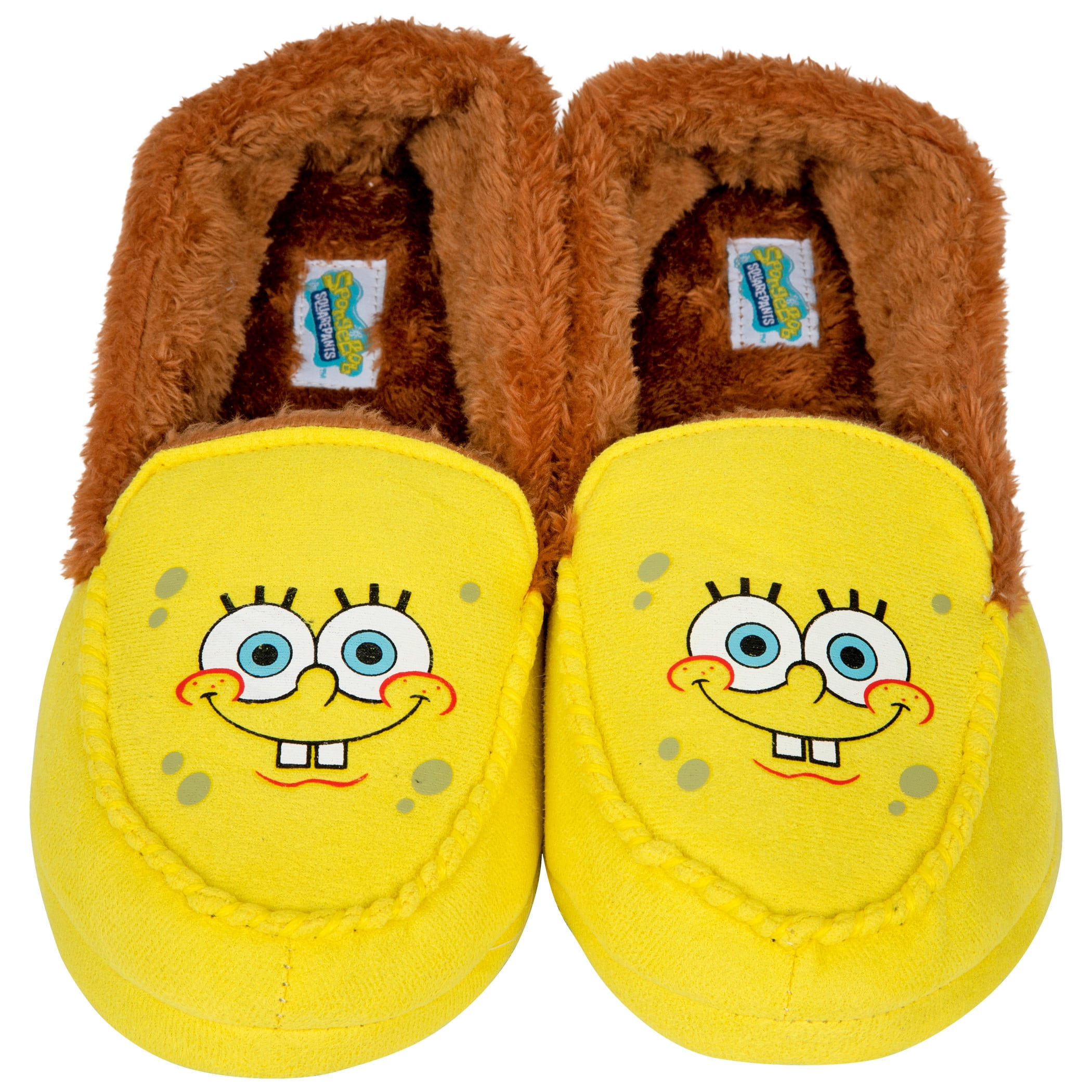 SpongeBob SquarePants Smiling Face Men's Moccasin Slippers-XLarge - Walmart.com