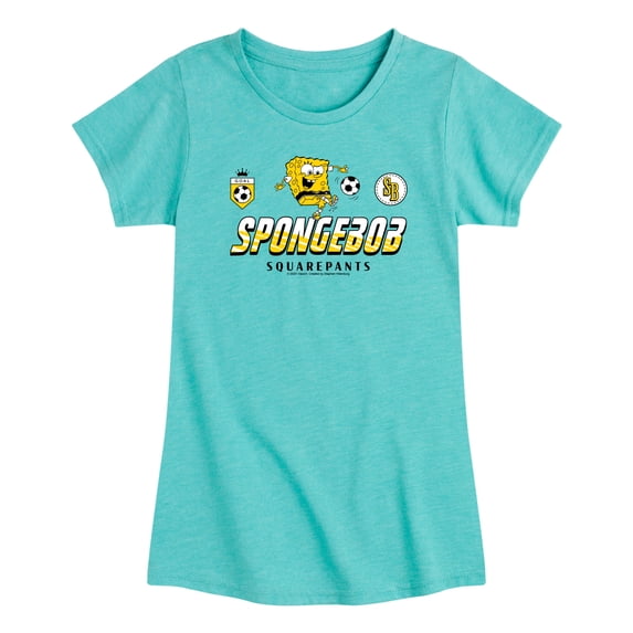 SpongeBob SquarePants - Soccer Jersey - Toddler Girls Fitted Short Sleeve T-Shirt