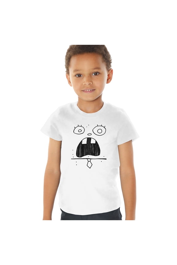 SpongeBob Doogle Face Kids T Shirt (3) for Toddler Boys and Girls, White