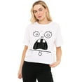 thumbnail image 1 of Spongebob Squarepants Spongebob Doogle Face Women's Boxy Cropped T-Shirt Casual Graphic Tee, 1 of 5