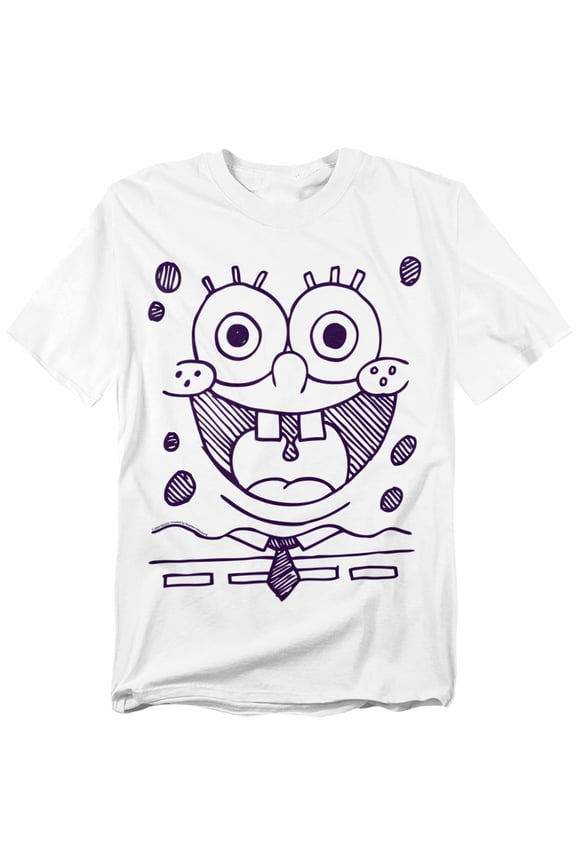 Spongebob T-Shirt Spongebob Felt Pen Grin Unisex Graphic Tee for Men & Women