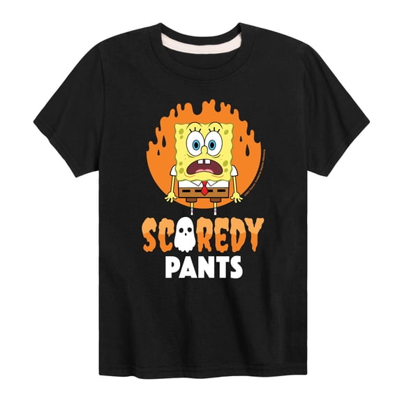 SpongeBob SquarePants - SpongeBob Scaredy Pants - Toddler And Youth Short Sleeve Graphic T-Shirt