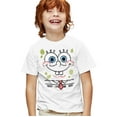 thumbnail image 1 of SpongeBob SquarePants SpongeBob Scribble Smile Kids T Shirt for Youth Boys and Girls, White, Large, 1 of 5