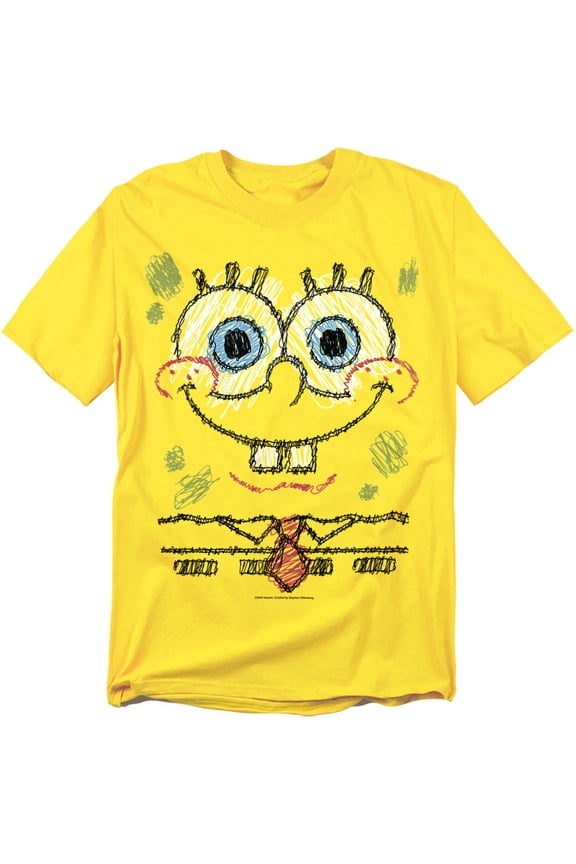 Spongebob T-Shirt Spongebob Scribble Smile Unisex Graphic Tee for Men & Women