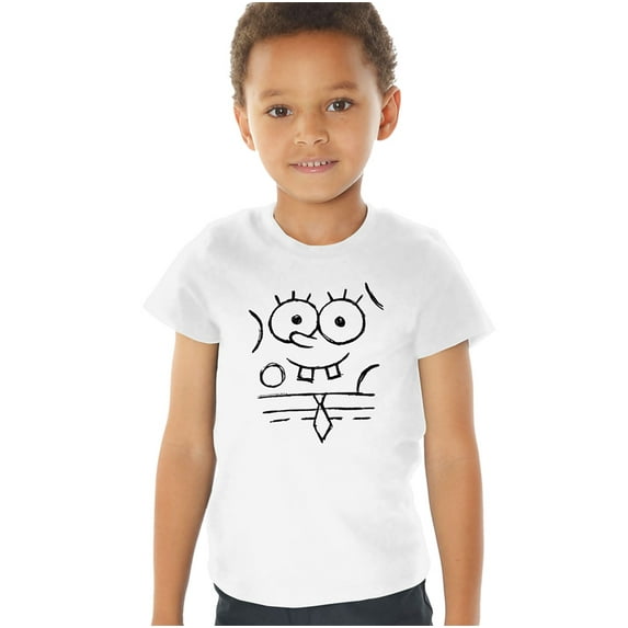 SpongeBob SquarePants SpongeBob Sketch Smile Kids T Shirt (3) for Toddler Boys and Girls, Yellow