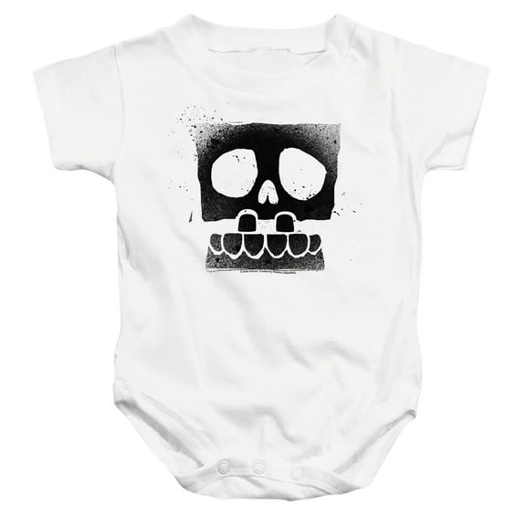 SpongeBob SquarePants SpongeBob Skull Spray Unisex Infant Snap Suit for Baby, White, Medium