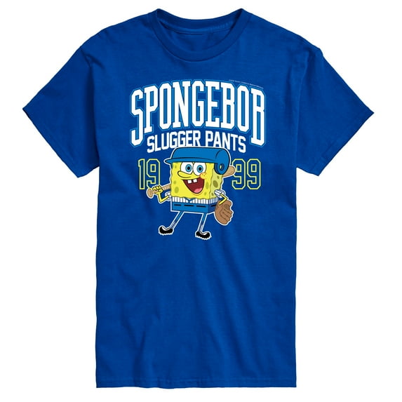 SpongeBob SquarePants - SpongeBob Slugger Pants Baseball - Men's Short Sleeve Graphic T-Shirt