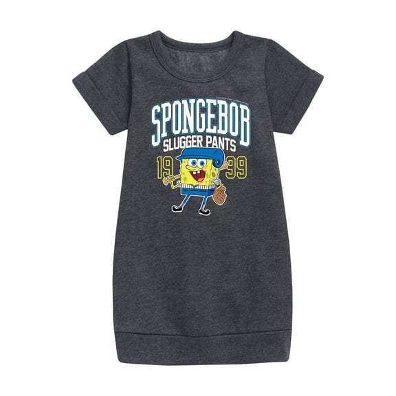 SpongeBob SquarePants - SpongeBob Slugger Pants - Toddler And Youth Girls Fleece Dress