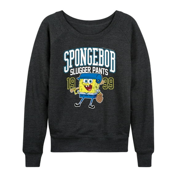 SpongeBob SquarePants - SpongeBob Slugger Pants - Women's Lightweight French Terry Long Sleeve Shirt