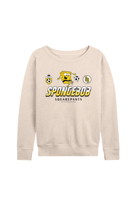 - SpongeBob Soccer Jersey - Women's French Terry Long Sleeve Pullover