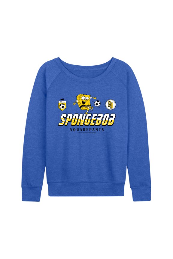 - SpongeBob Soccer Jersey - Women's French Terry Long Sleeve Pullover