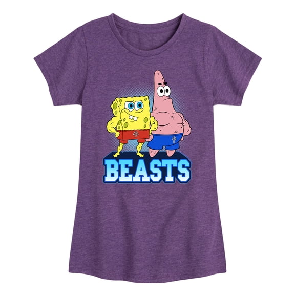 SpongeBob SquarePants - SpongeBob SquarePants - And Patrick Beasts - Toddler And Youth Girls Short Sleeve T-Shirt