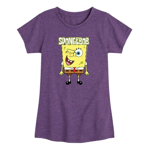 SpongeBob SquarePants - SpongeBob Wink Face - Toddler And Youth Girls Short Sleeve Graphic T-Shirt