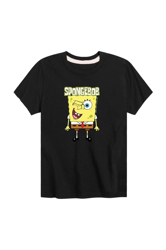 - SpongeBob Wink Face - Toddler And Youth Short Sleeve Graphic T-Shirt