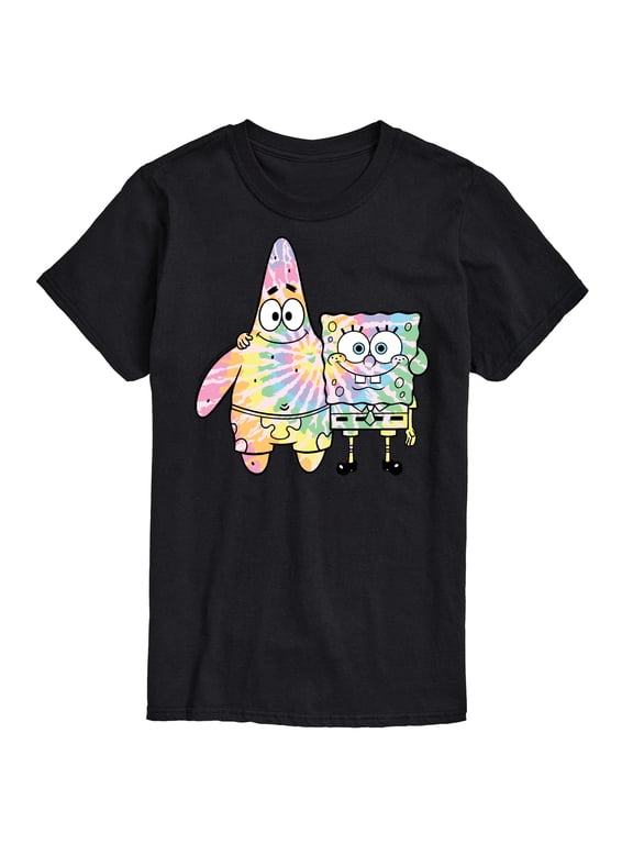- SpongeBob and Patrick Tie Dye Men's Short Sleeve Graphic T-Shirt