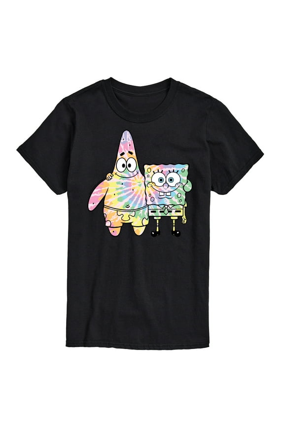 - SpongeBob and Patrick Tie Dye - Men's Short Sleeve Graphic T-Shirt