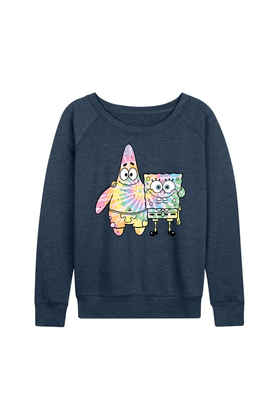 - SpongeBob and Patrick Tie Dye - Women's Lightweight French Terry Long Sleeve Shirt