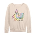 thumbnail image 1 of SpongeBob SquarePants - SpongeBob and Patrick Tie Dye - Women's Lightweight French Terry Long Sleeve Shirt, 1 of 6
