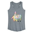 thumbnail image 1 of SpongeBob SquarePants - SpongeBob and Patrick Tie Dye - Women's Racerback Tank Top, 1 of 6