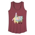 thumbnail image 1 of SpongeBob SquarePants - SpongeBob and Patrick Tie Dye - Women's Racerback Tank Top, 1 of 6