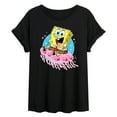 thumbnail image 1 of SpongeBob SquarePants - Spongebob And Jellyfish - Women's Oversized T-Shirt, 1 of 6