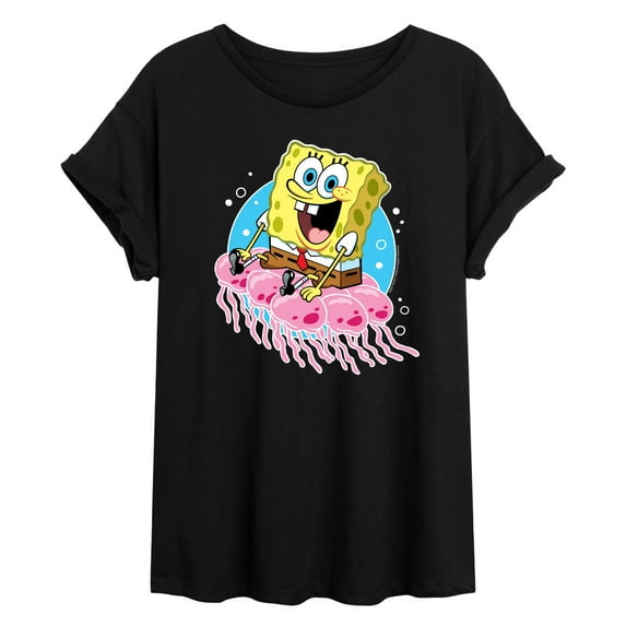 SpongeBob SquarePants - Spongebob And Jellyfish - Women's Oversized T-Shirt