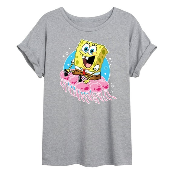 SpongeBob SquarePants - Spongebob And Jellyfish - Women's Oversized T-Shirt