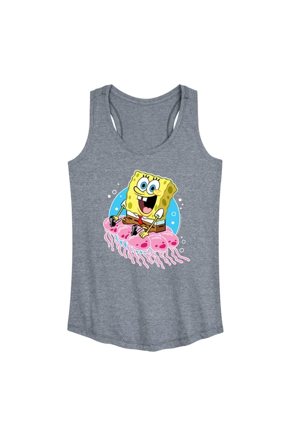 - Spongebob And Jellyfish - Women's Racerback Tank Top