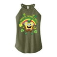 thumbnail image 1 of SpongeBob SquarePants - Spongebob Happy St. Patricks Day - Juniors High Neck Tank Top, 1 of 6