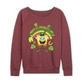 thumbnail image 1 of SpongeBob SquarePants - Spongebob Happy St Patricks Day - Women's Lightweight French Terry Long Sleeve Shirt, 1 of 6