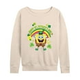 thumbnail image 1 of SpongeBob SquarePants - Spongebob Happy St Patricks Day - Women's Lightweight French Terry Long Sleeve Shirt, 1 of 6
