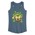 thumbnail image 1 of SpongeBob SquarePants - Spongebob Happy St Patricks Day - Women's Racerback Tank Top, 1 of 6