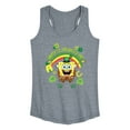 thumbnail image 1 of SpongeBob SquarePants - Spongebob Happy St Patricks Day - Women's Racerback Tank Top, 1 of 6