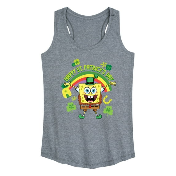 SpongeBob SquarePants - Spongebob Happy St Patricks Day - Women's Racerback Tank Top