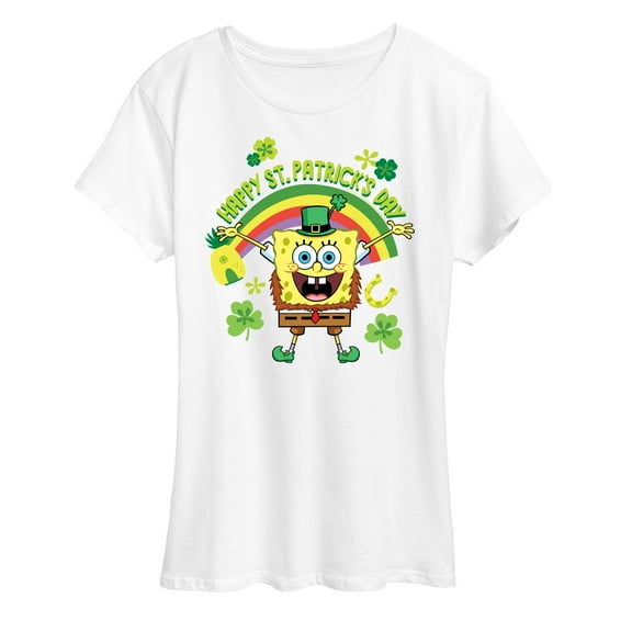 SpongeBob SquarePants - Spongebob Happy St Patricks Day - Women's Short Sleeve Graphic T-Shirt