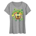 thumbnail image 1 of SpongeBob SquarePants - Spongebob Happy St Patricks Day - Women's Short Sleeve Graphic T-Shirt, 1 of 6