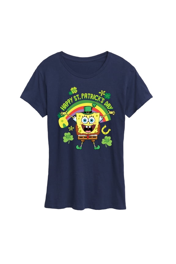 - Spongebob Happy St Patricks Day - Women's Short Sleeve Graphic T-Shirt