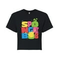 thumbnail image 1 of SpongeBob SquarePants - Spongebob Lettering - Juniors Cropped Cotton Blend T-Shirt, 1 of 6