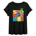 thumbnail image 1 of SpongeBob SquarePants - Spongebob Lettering - Juniors Ideal Flowy Muscle T-Shirt, 1 of 6