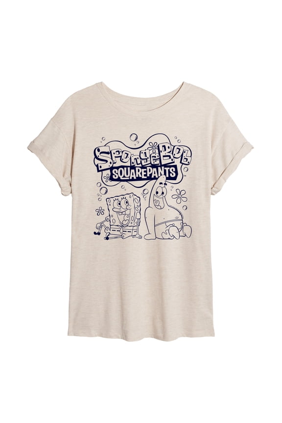 - Spongebob Patrick Logo - Juniors Ideal Flowy Muscle T-Shirt