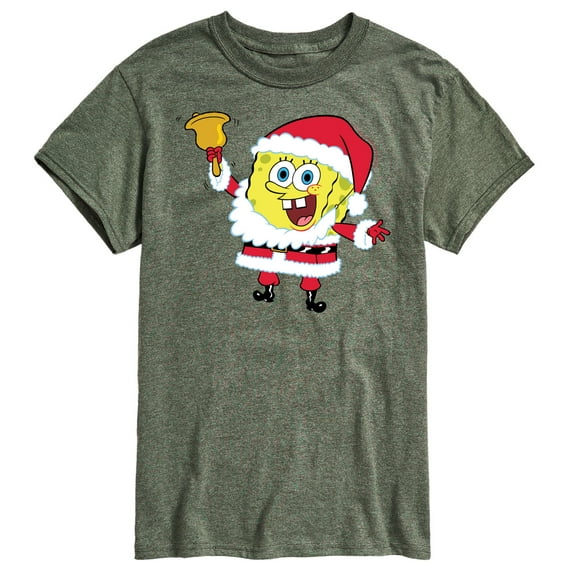 SpongeBob SquarePants - Spongebob Santa Christmas - Men's Short Sleeve Graphic T-Shirt