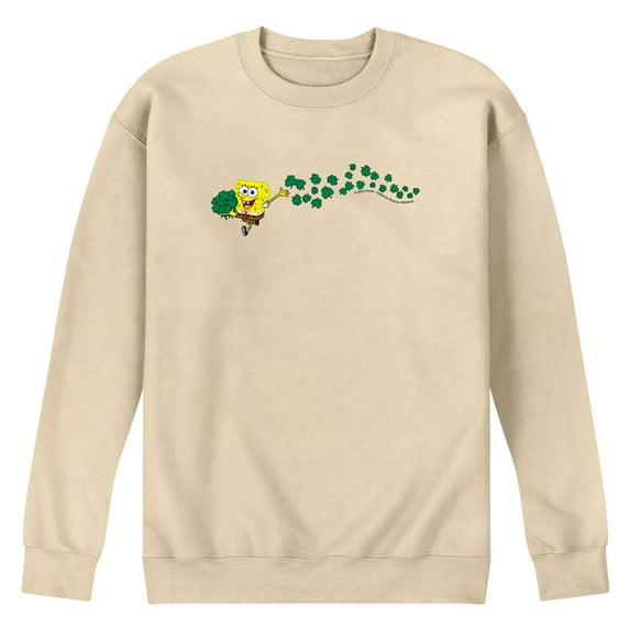 SpongeBob SquarePants - Spongebob Shamrocks - Men's Crew Fleece Sweatshirt