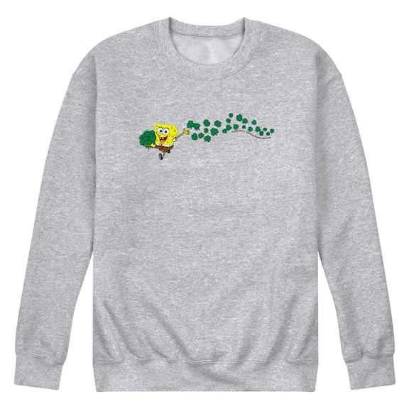 SpongeBob SquarePants - Spongebob Shamrocks - Men's Crew Fleece Sweatshirt