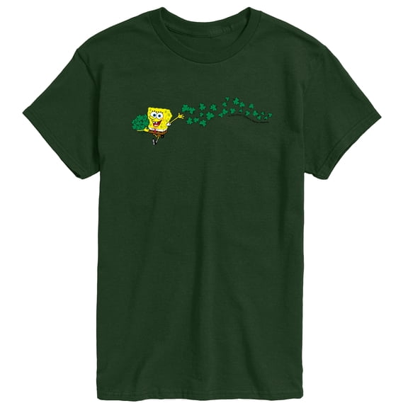 SpongeBob SquarePants - Spongebob Shamrocks - Men's Short Sleeve Graphic T-Shirt