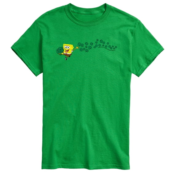 SpongeBob SquarePants - Spongebob Shamrocks - Men's Short Sleeve Graphic T-Shirt