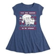 thumbnail image 1 of SpongeBob SquarePants - Spongebob Xmas Sweater - Toddler & Youth Girls Fit & Flare Dress, 1 of 5