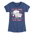 thumbnail image 1 of SpongeBob SquarePants - Spongebob Xmas Sweater - Toddler & Youth Girls Short Sleeve Graphic T-Shirt, 1 of 6