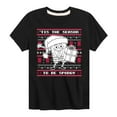thumbnail image 1 of SpongeBob SquarePants  - Spongebob Xmas Sweater  - Toddler & Youth Short Sleeve Graphic T-Shirt, 1 of 6