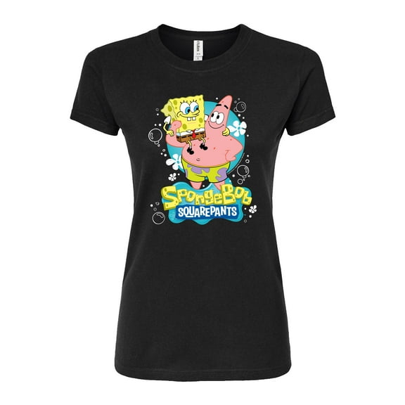 SpongeBob SquarePants - Spongebob and Patrick - Juniors Fitted Graphic T-Shirt